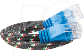 SLIM UT6 2 BL - Cat.6 SLIM-Tough-Kabel, U/UTP, 2 m, blau