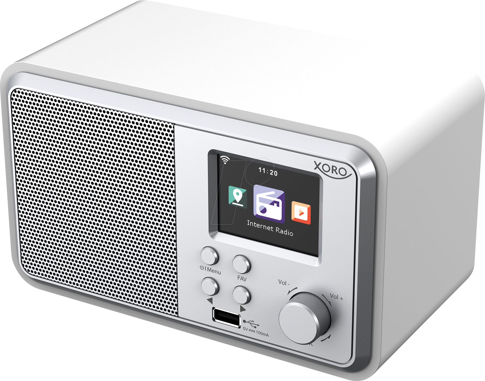 XORO DAB300IR WS - WLAN-Internet Radio mit DAB+, Bluetooth. weiß