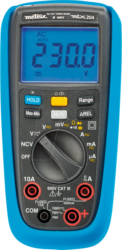 CHAU MTX204-Z - Multimeter MTX 204, digital 6000 Counts, TRMS, AC/DC, IP54