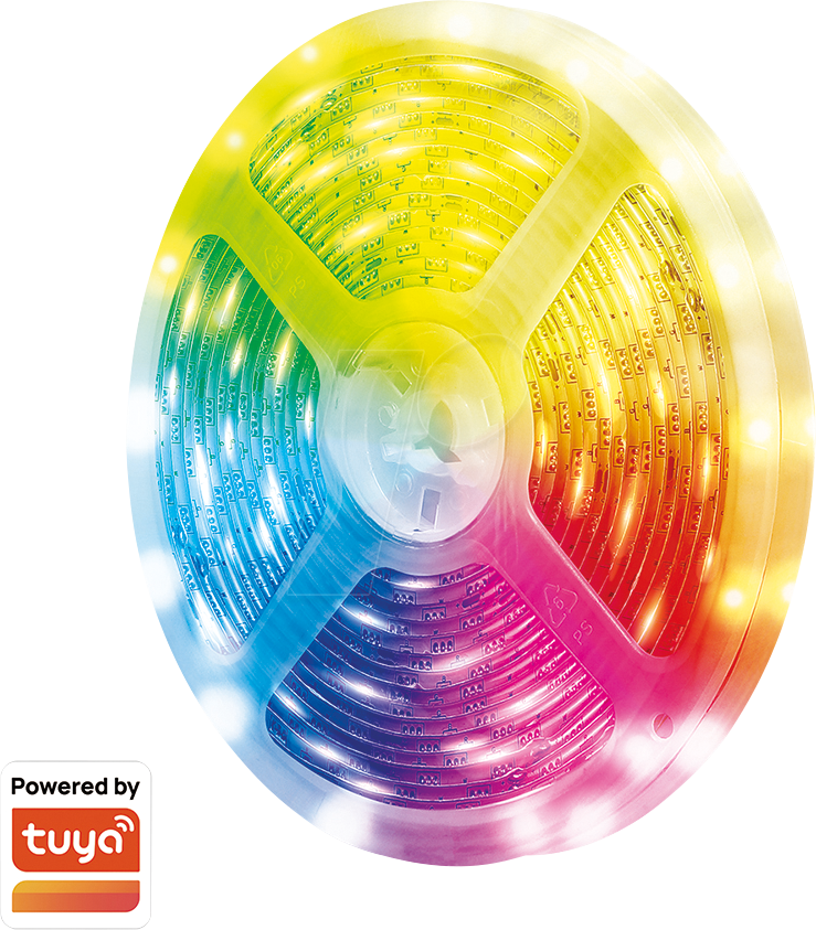 LOGILINK SH0127 - Wi-Fi Smart RGBW-LED-Band, selbstklebend, 300 lm, Tuya kompatibe