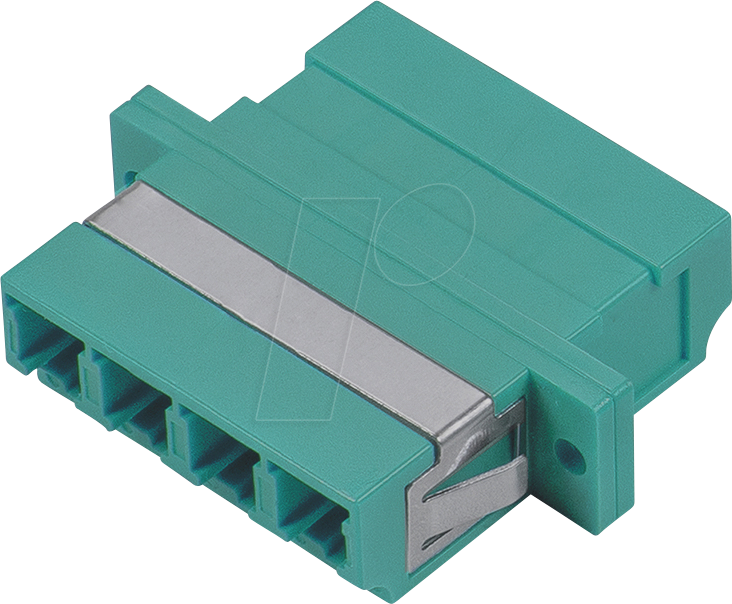 TTL 62055Q-K-AQ - LWL Adapter, LC Quad / LC Quad, OM3, aqua