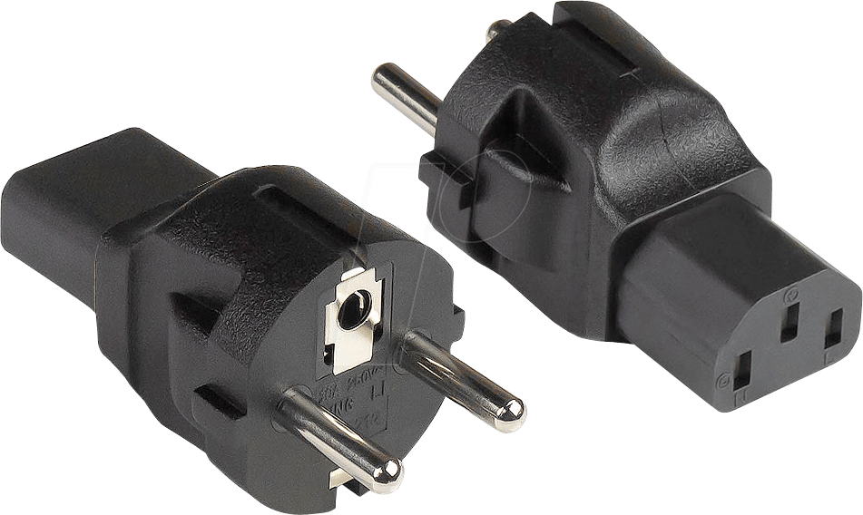 GC PA-0030S - Netzadapter, Schutzkontaktstecker, Typ EF, C13, schwarz