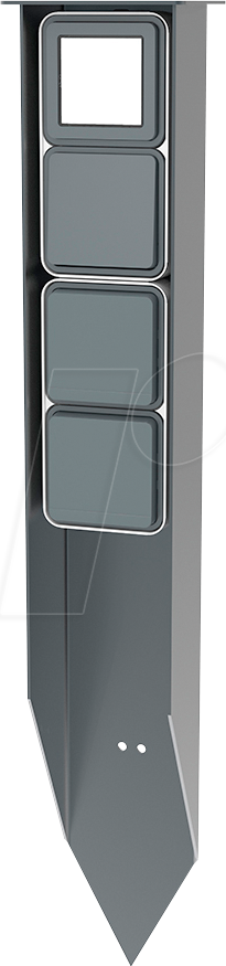 JEHOKA 68499335 - Steckdosenspieß B 6.4, 1 Leuchte, 1 Schalter, 2 Steckdosen