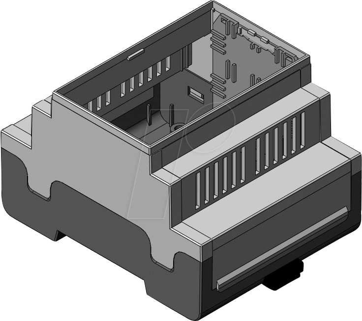 APRA DB4 OBS - Leergehäuse, offen, 72 x 58 x 90 mm, 4 TE