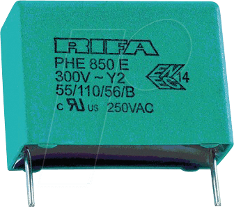 PHE850 4,7N 300 - Funkentstörkondensator, Y2, 4,7 nF, 300 V, RM 10,0, 110°C, 20%