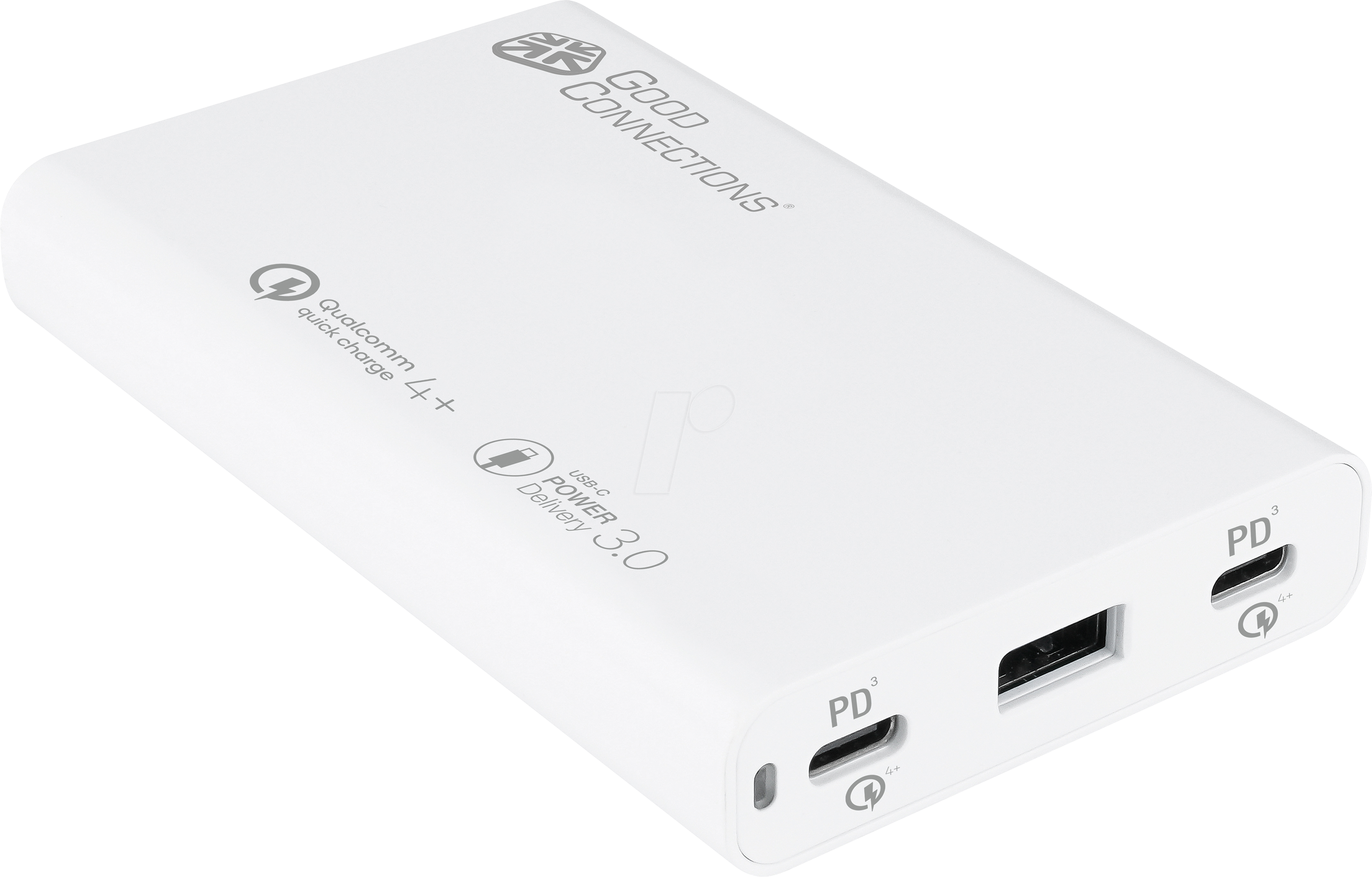 GC PCA-D008W - USB-Ladegerät, 65 W, 2x USB-C, 1x USB-A, PD3.0, QC4+,weiß