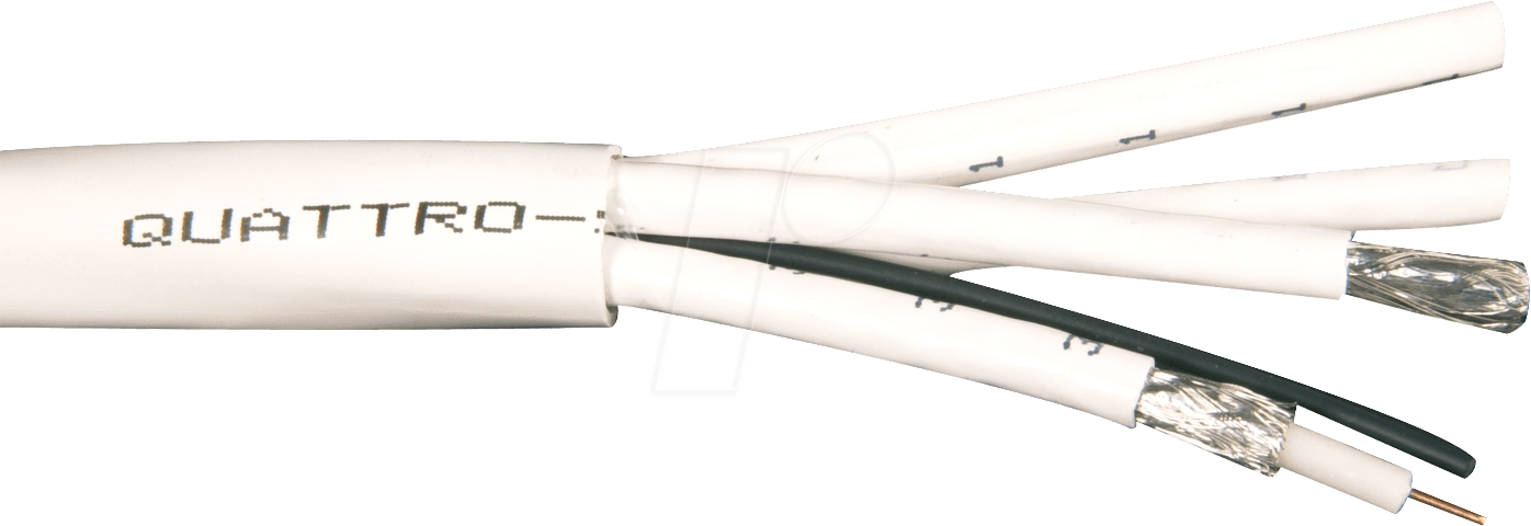 SAT QUATTRO-5 - SAT-Koaxialkabel, Quattro, Ø 13,75 mm, 90 dB, 5 m