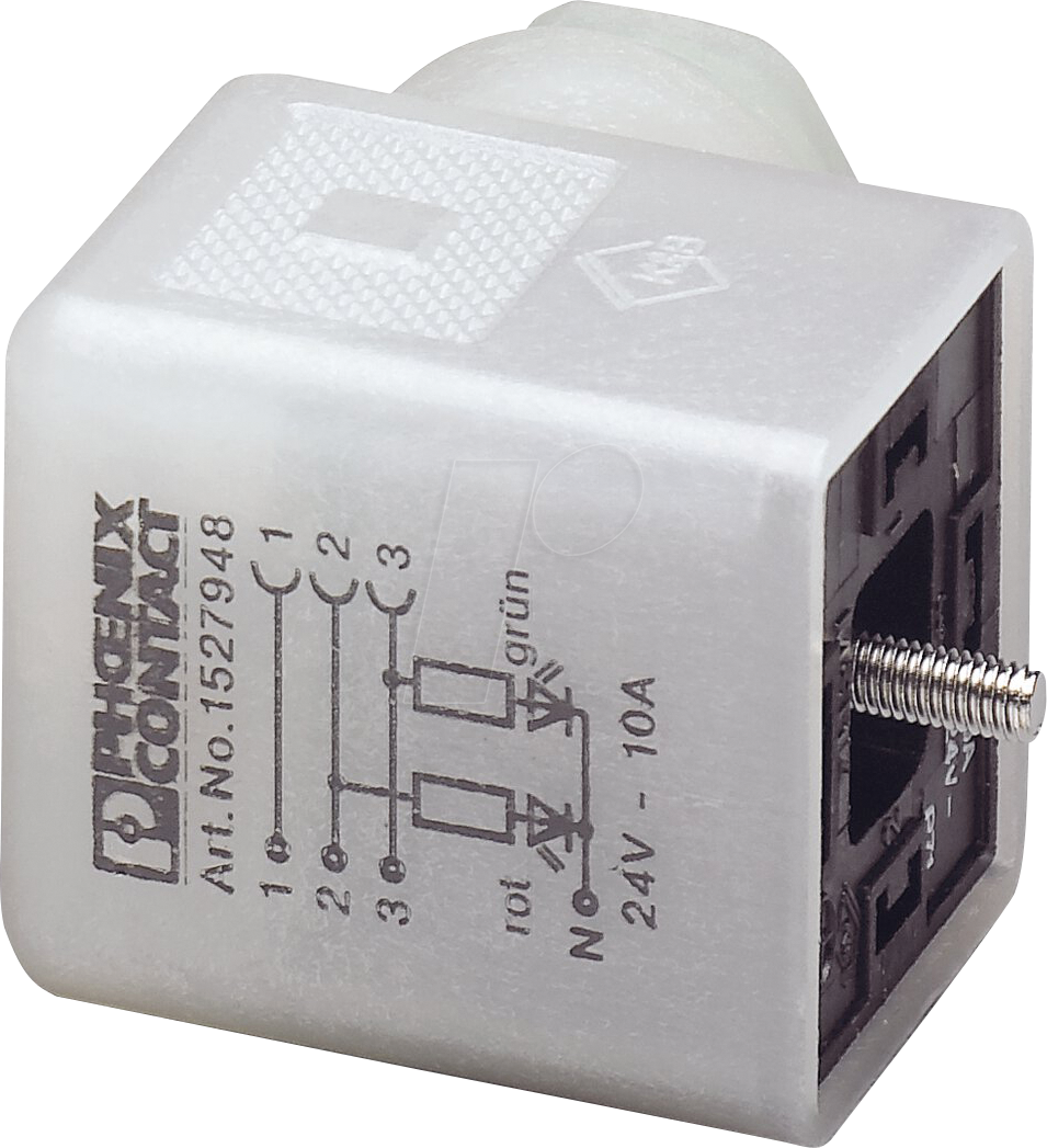 PHOE 1527948 - Ventilstecker, 5-pol, Gewindeart Kopf AD, 24 V