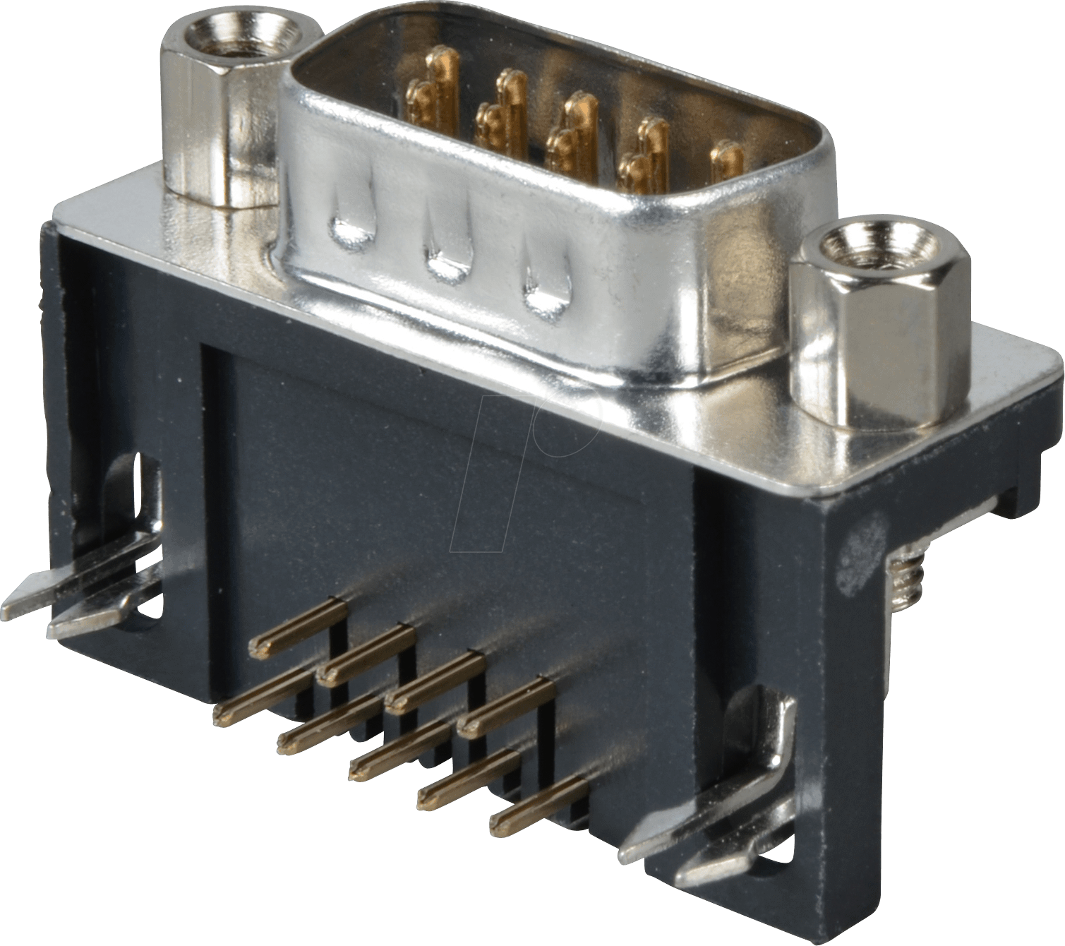 D-SUB ST 09EU - D-SUB-Stecker, 9-polig, gewinkelt, RM 9,4