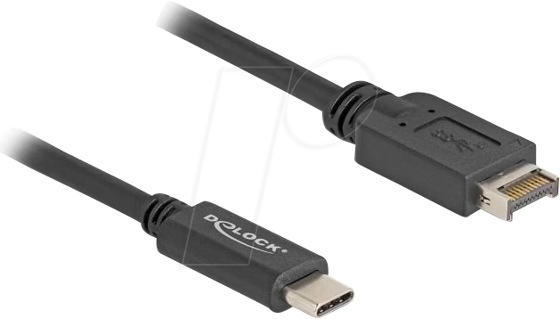 DELOCK 85530 - Kabel USB-E 20-Pin zu USB-C Stecker, 10 Gbps, 1 m