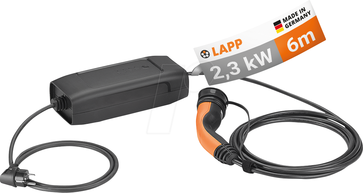 LAPP 64692 - Typ 2 Ladestation 1.8 kW, 1-ph, 8 A mit Schutzkontaktstecker