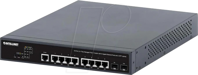 INT 562003 - Switch, 10-Port, Gigabit Ethernet, PoE++, SFP