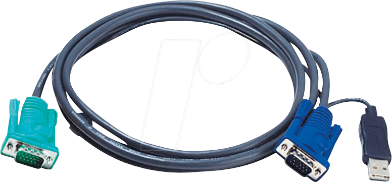 ATEN 2L-5205U - KVM-Kabel VGA USB, schwarz, 5,0 m