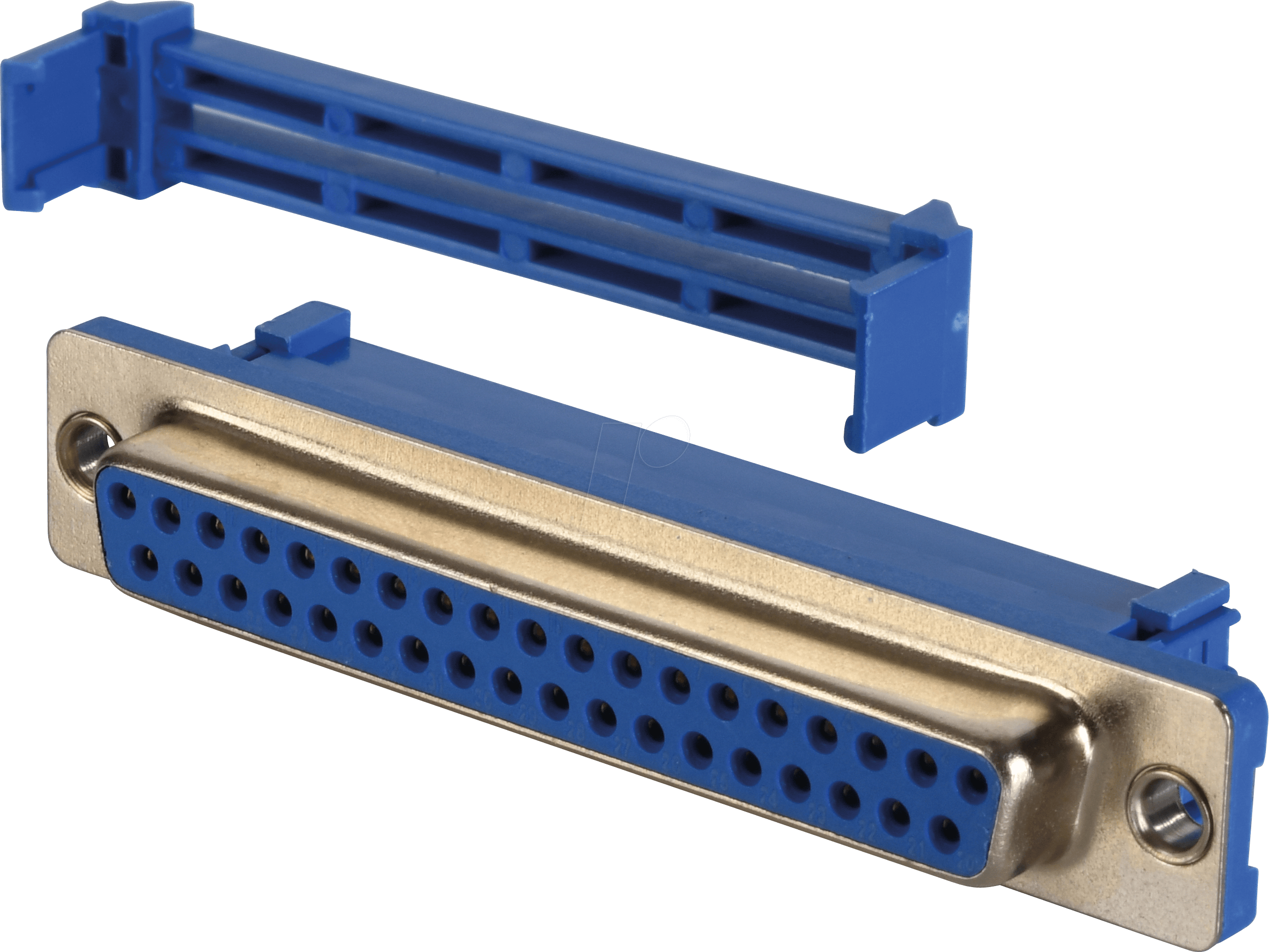 D-SUB BU 37FB IS - D-SUB-Buchse, 37-pol, Flachbandkabel, mit Isolator