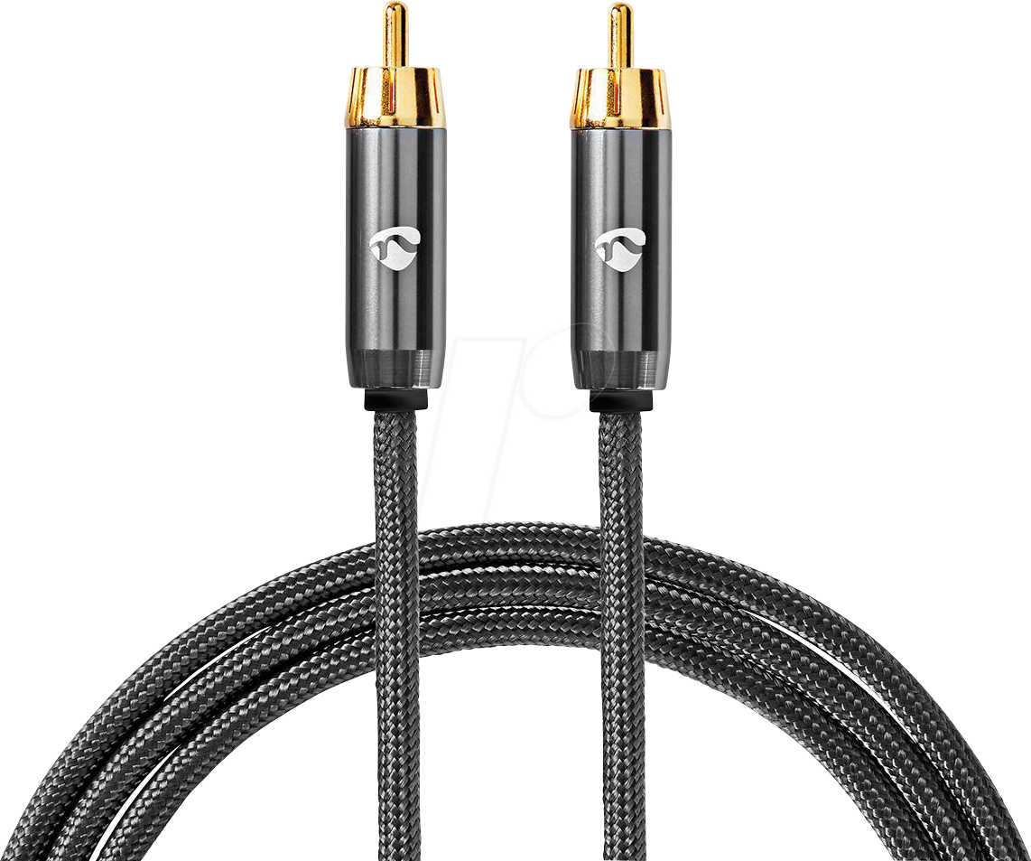 N CATB24100GY50 - Subwoofer Kabel, Cinch Stecker auf Stecker, 5 m