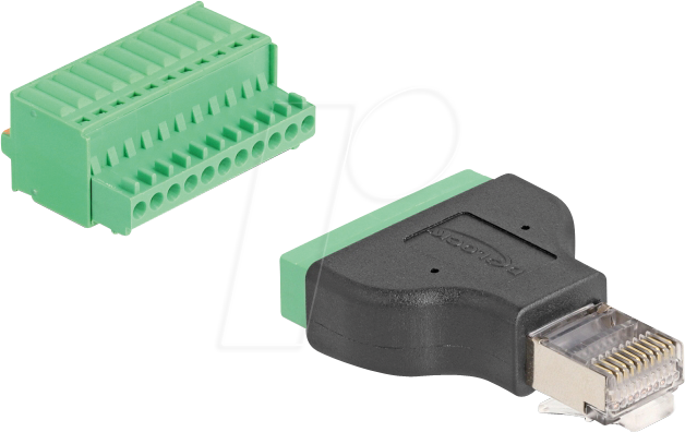 DELOCK 66243 - RJ50 Stecker / Terminalblock, Adapter