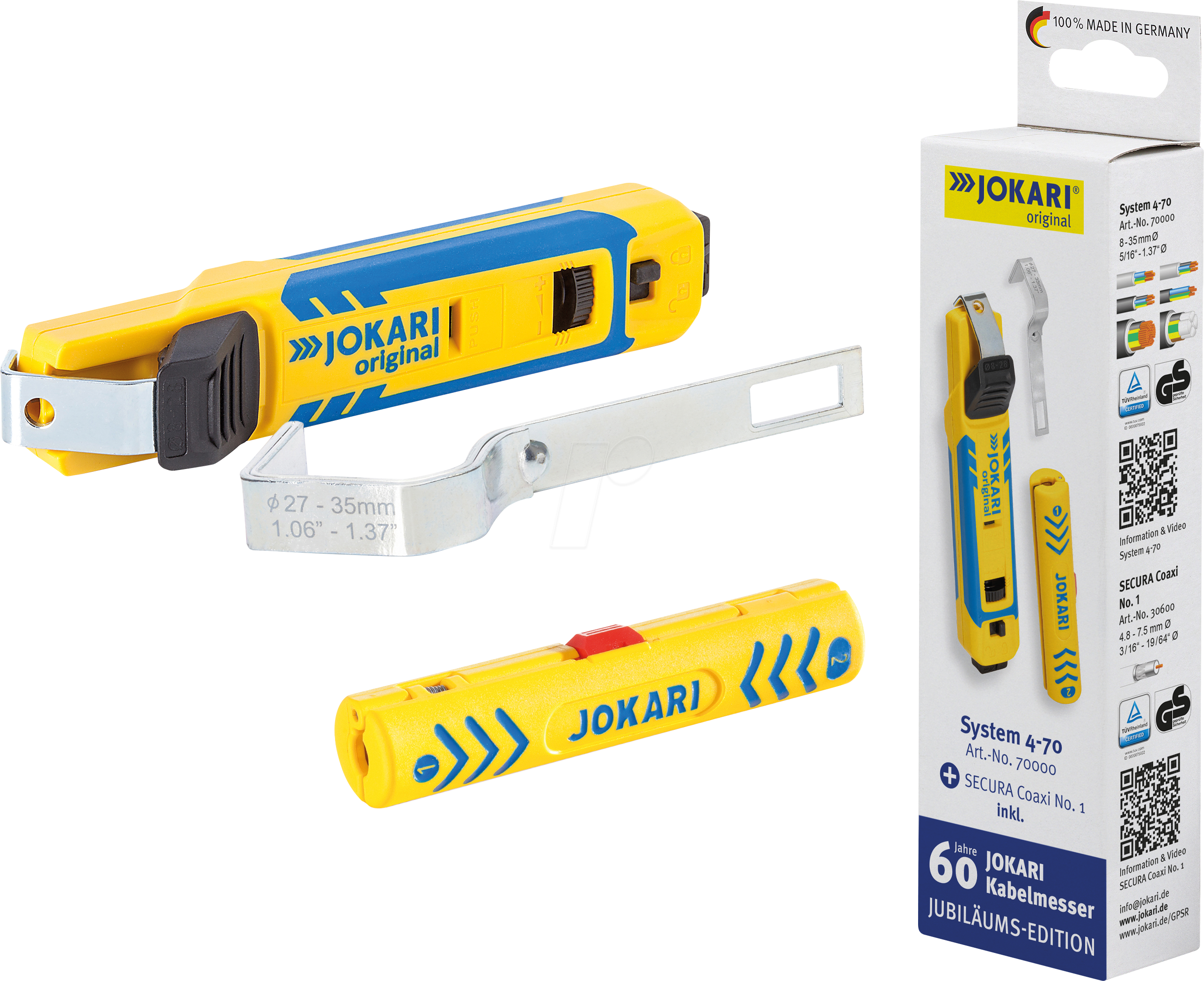 JOK 70 001 - Kabelmesser, System 4-70 + Abmantelwerkzeug