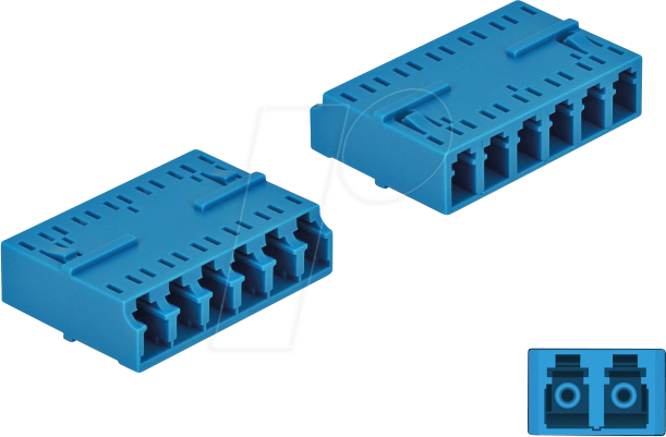 DELOCK 87926 - LWL Kupplung LC / LC Hexaplex, blau