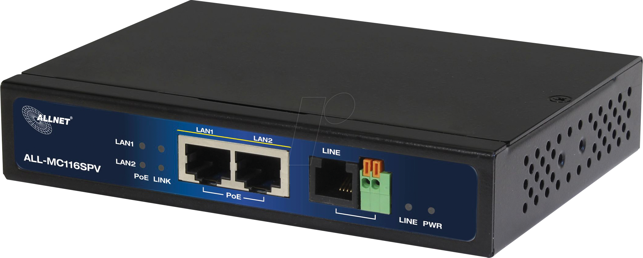 ALLNET MC116PV2 - VDSL2 Fast Ethernet Mini Modem Master / Slave, PoE