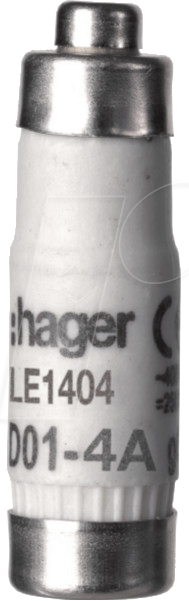 HAGER LE1404 - Sicherungseinsatz D01 E14 4A 400V gG mit Kennmelder