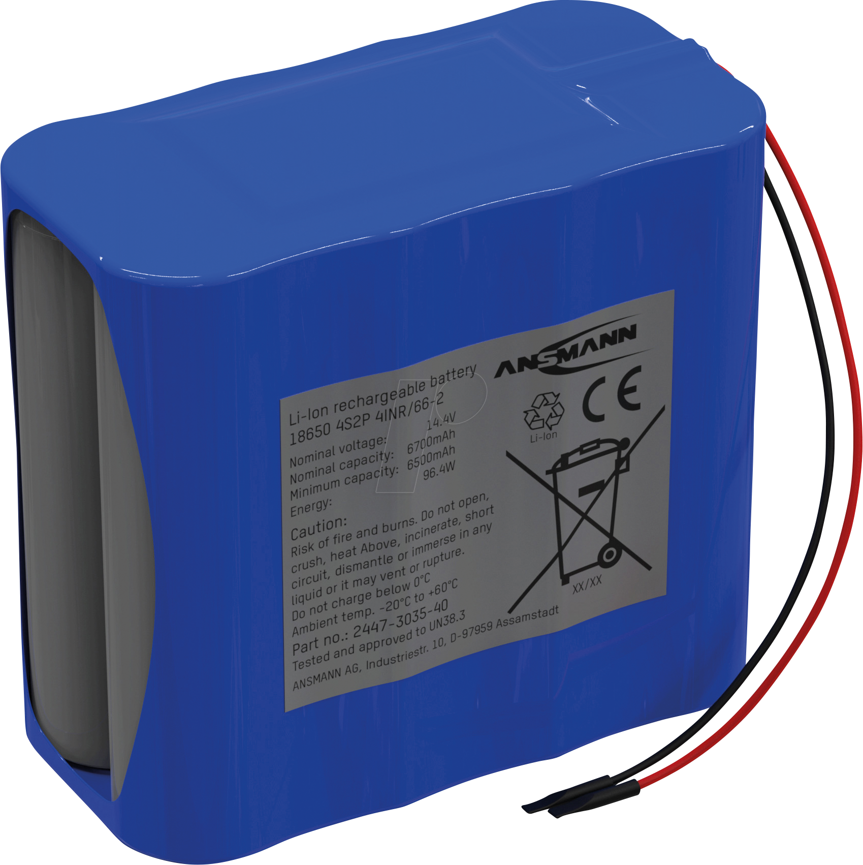 ANS 2447-3035-40 - Lithium-Ionen Akkupack, 14,54 V, 6700 mAh, 4S2P