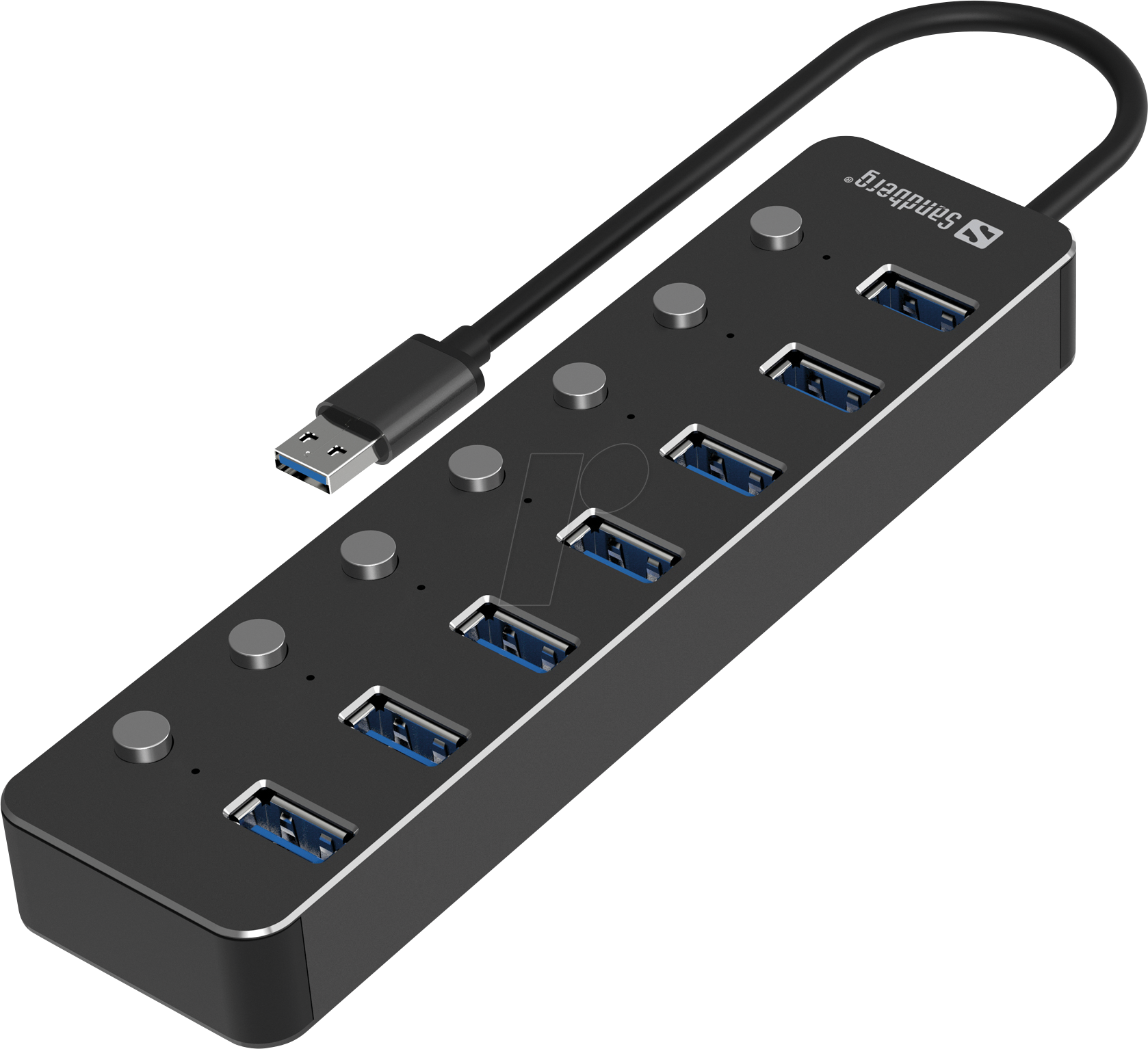 SANDBERG 134-33 - USB 3.0 7-Port Hub, Aluminium, USB-A-Kabel