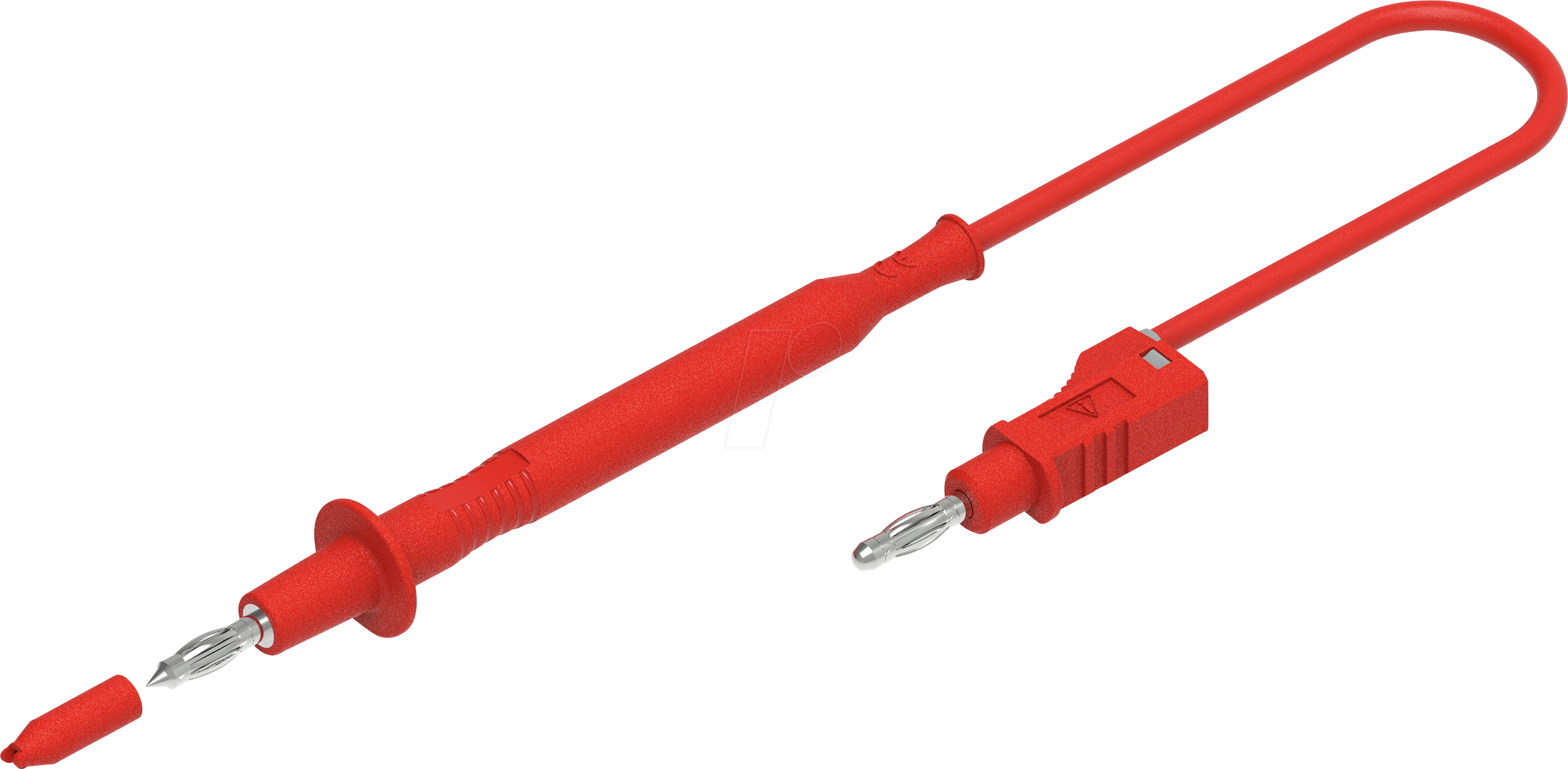 PJP 4112-D4-100R - Messleitung mit Prüfspitze, 1,0 mm², 1,0 m, rot