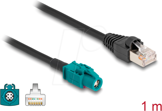 DELOCK 90697 - HF-Kabel, HSD Z Buchse zu RJ45 Stecker
