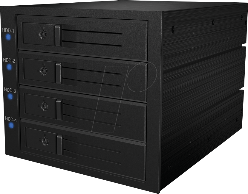 ICY 574SSK-12G - Wechselrahmen 4x SAS/SATA 3,5'' HDD in 3x 5,25'', EasySwap