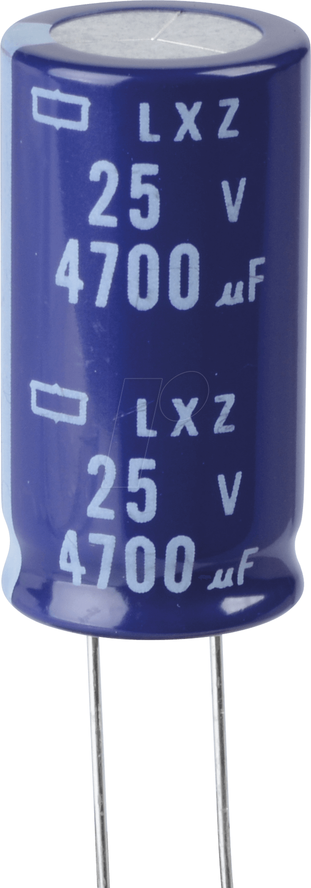 Thumbnail - RAD LXZ 25/4K7 - Elko radial, 4700 µF, 25 V, 105°C, Low ESR, 18 x 35 mm, RM 7,5