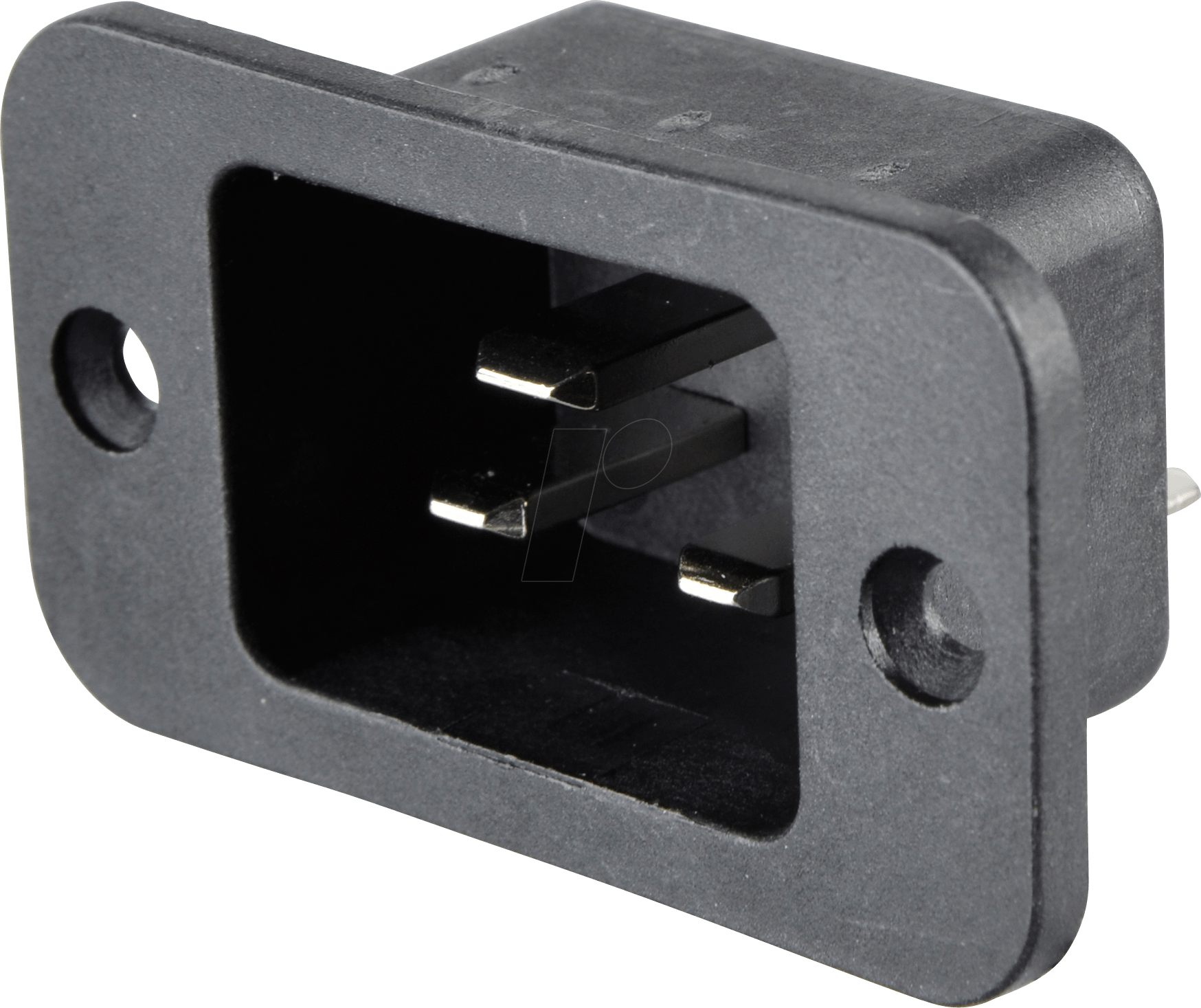 KES 16-1 - Kaltgerätestecker horizontaler Flansch, 16 A, C20