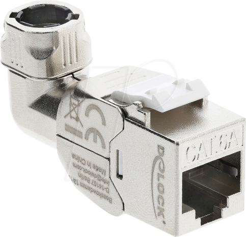 DELOCK 90800 - Keystone Modul RJ45 Buchse zu LSA Cat.6a, 90°