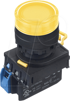 ID YW1LMF2E1QM3Y - Beleuchteter Einbautaster YW, 22 mm , 1 NO, schwarz