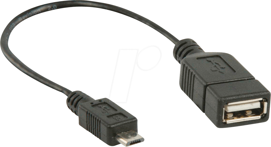 N CCGP60515BK02 - USB 2.0 Kabel, Micro-B-Stecker > A-Buchse, 0,2 m, Schwarz