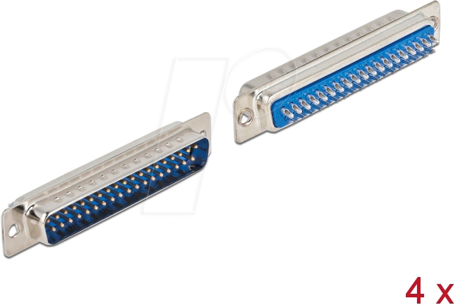 Thumbnail - DELOCK 66704 - D-Sub 37 Pin Stecker Metall, Lötversion, 4 Stück