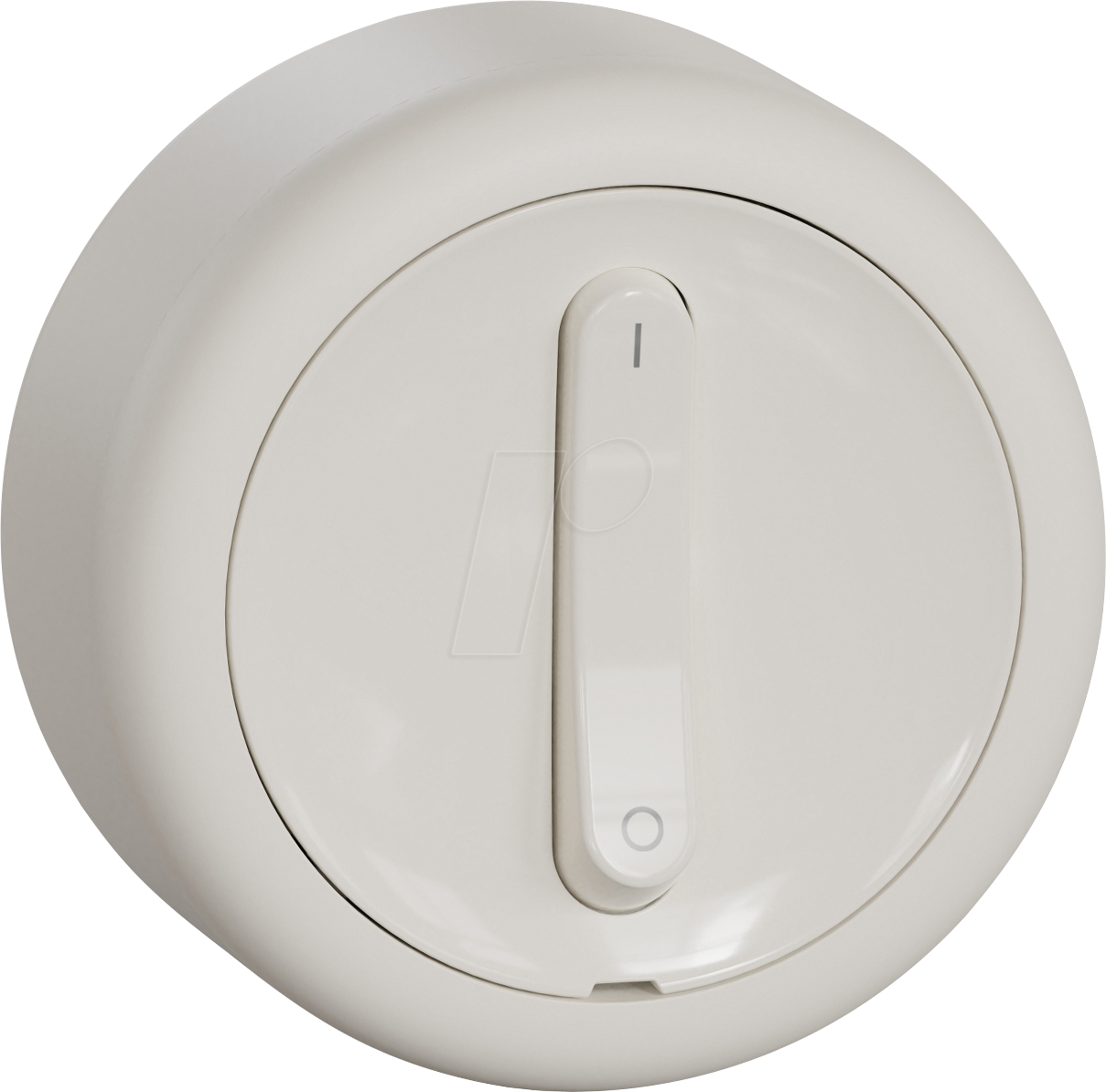 ELSO WDE015807 - Ausschalter, 2-polig, Aufputz komplett, weiß, rund, Renova