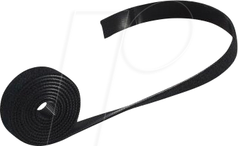 SHVP BS18-10007 - Klettverschlussband 14mm, schwarz, 1m