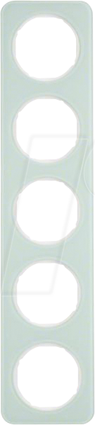 BERKER 10152109 - Rahmen 5fach R.1 Glas, polarweiß
