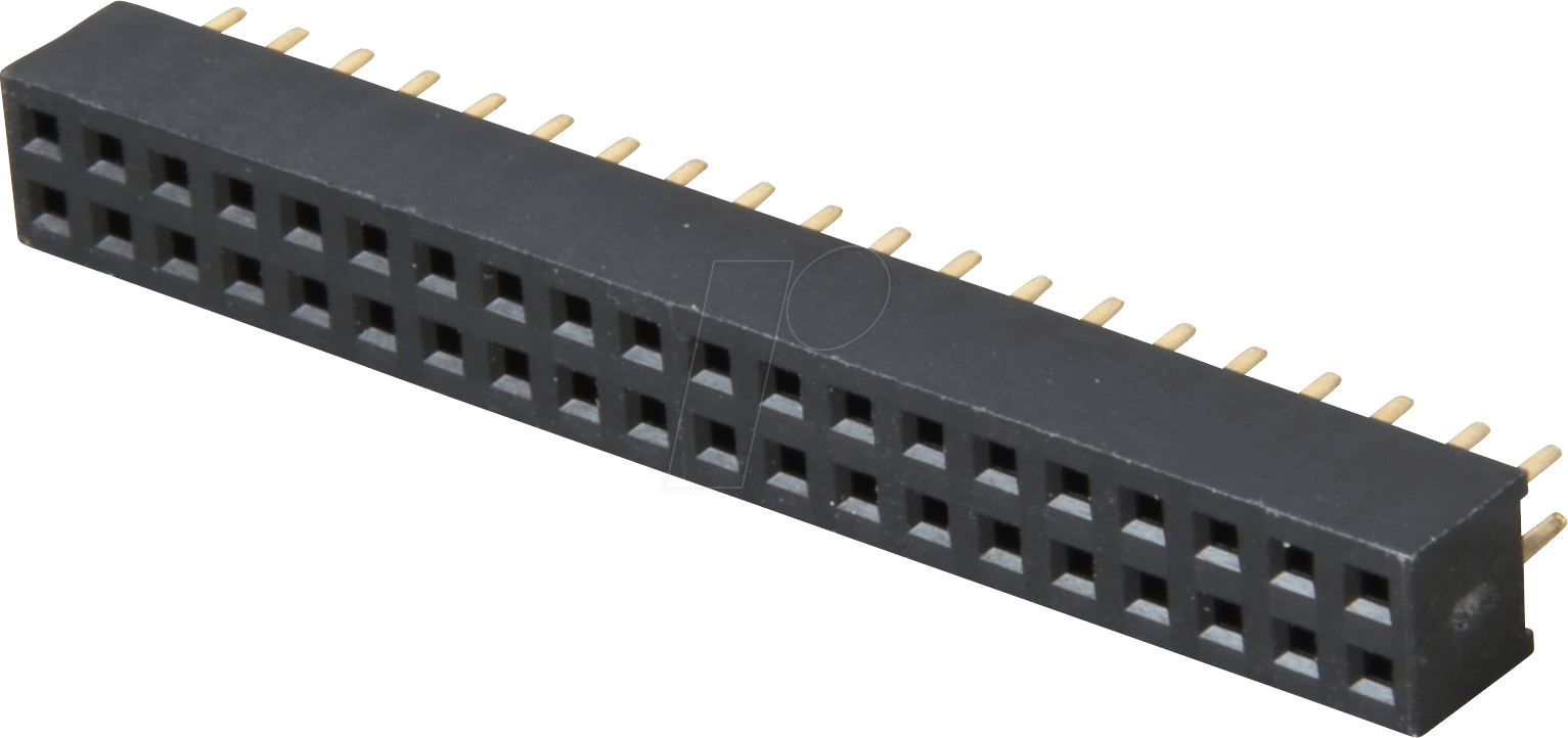 BL 2X20G 2,00 - 2x20pol. Buchsenleiste, gerade, RM 2,00