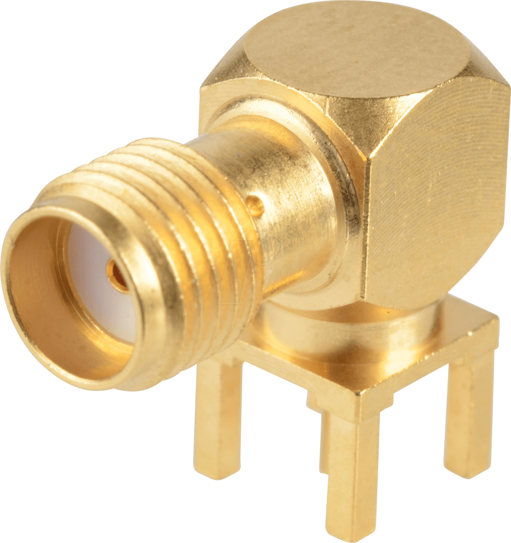 R 125 680 - SMA-Einbaubuchse, gewinkelt, PCB, Lötpins