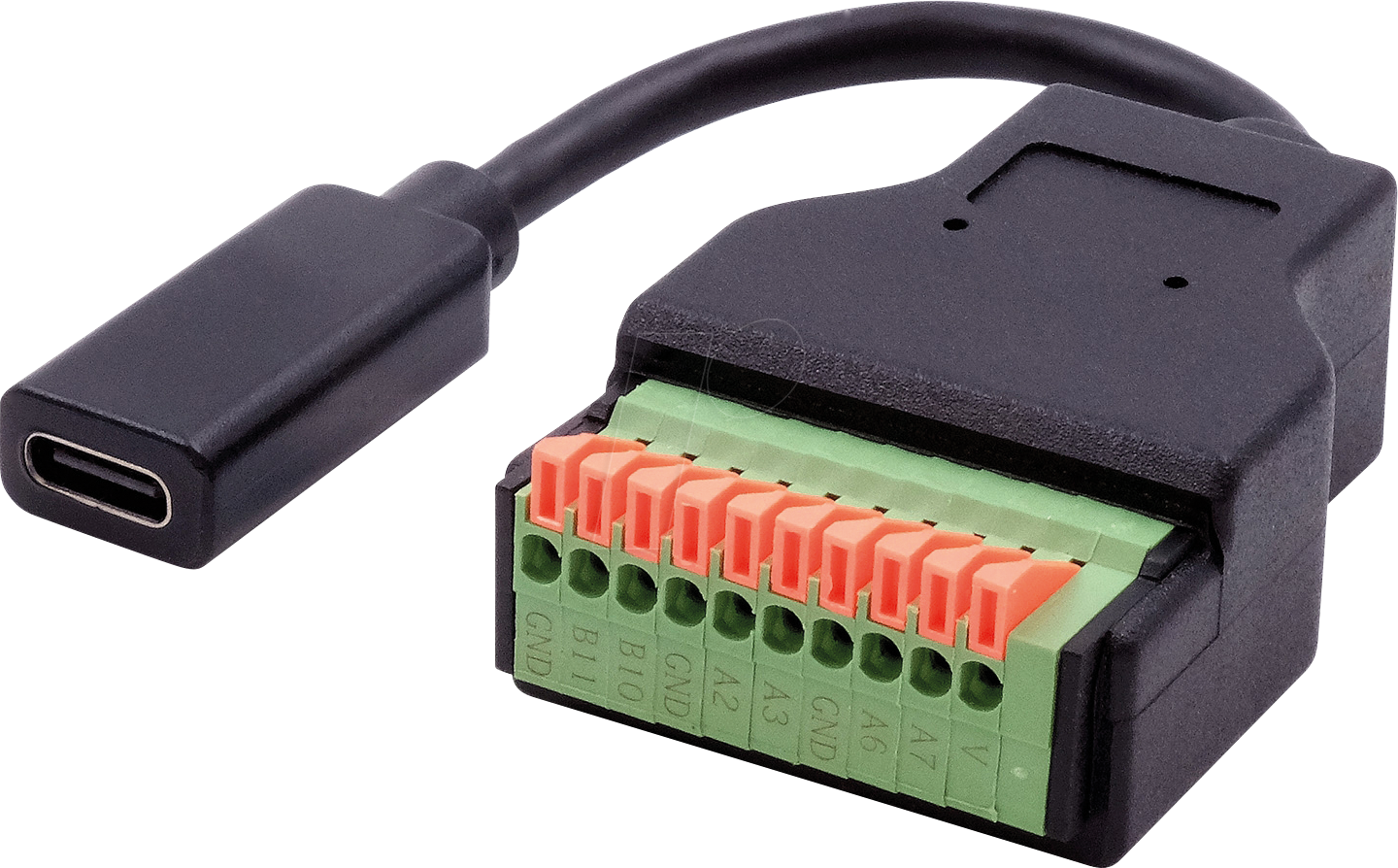 EXSYS EX-49124 - USB 2.0 Konverter, USB-C Buchse auf 10-pin Terminal Block