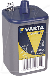 VARTA 4R25XL - Laternenbatterie 6 V, 7,5 Ah