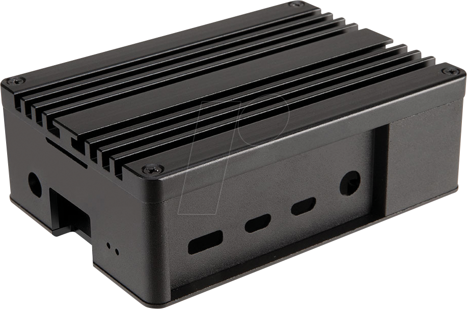 RPIC RA08-M2B - Gehäuse für Raspberry Pi 4B, Alu, schwarz