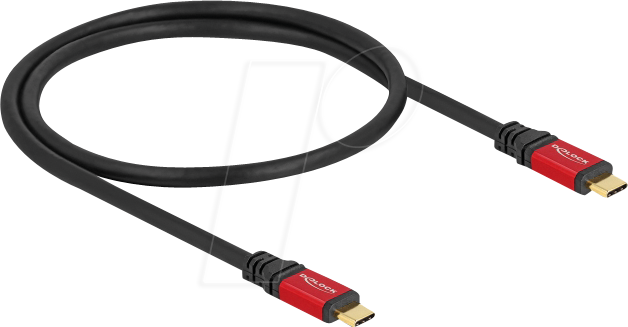 DELOCK 80651 - USB 4.0 Kabel, 20 Gbit/s, 100 W, 4K 60Hz, 0,5 m