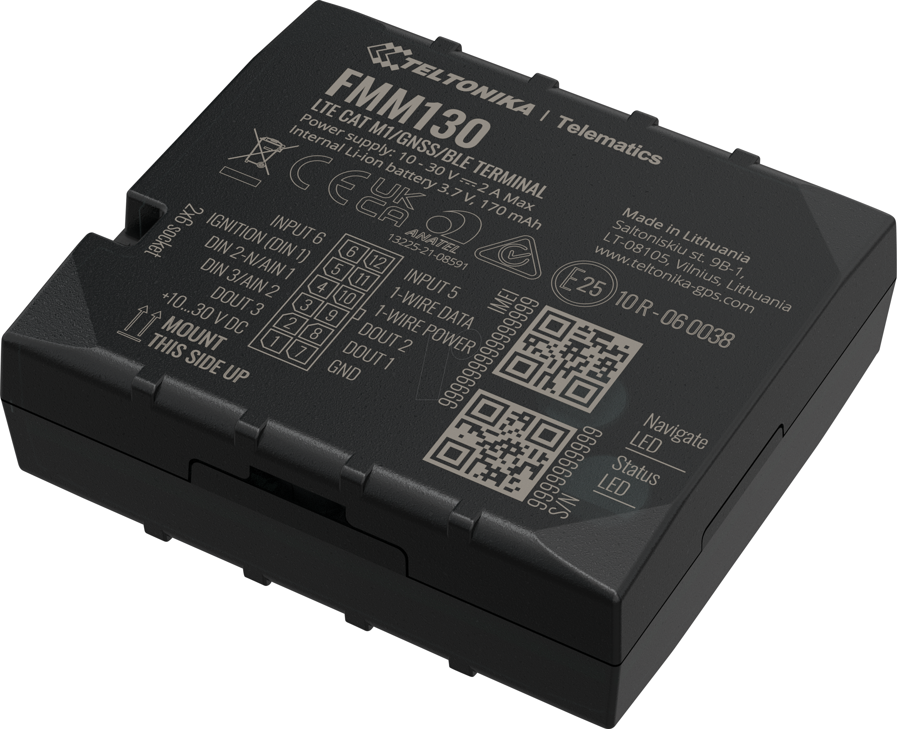 TELTONIKA FMM130 - Terminal-Tracker, LTE, GSM, GNSS, Bluetooth, Backup