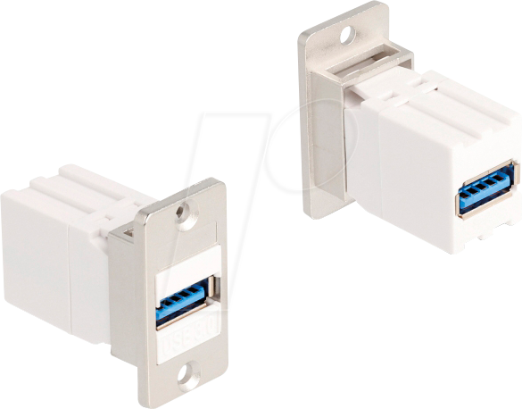 DELOCK 67165 - Keystone Modul, USB Typ-A Buchse / USB Typ-A Buchse