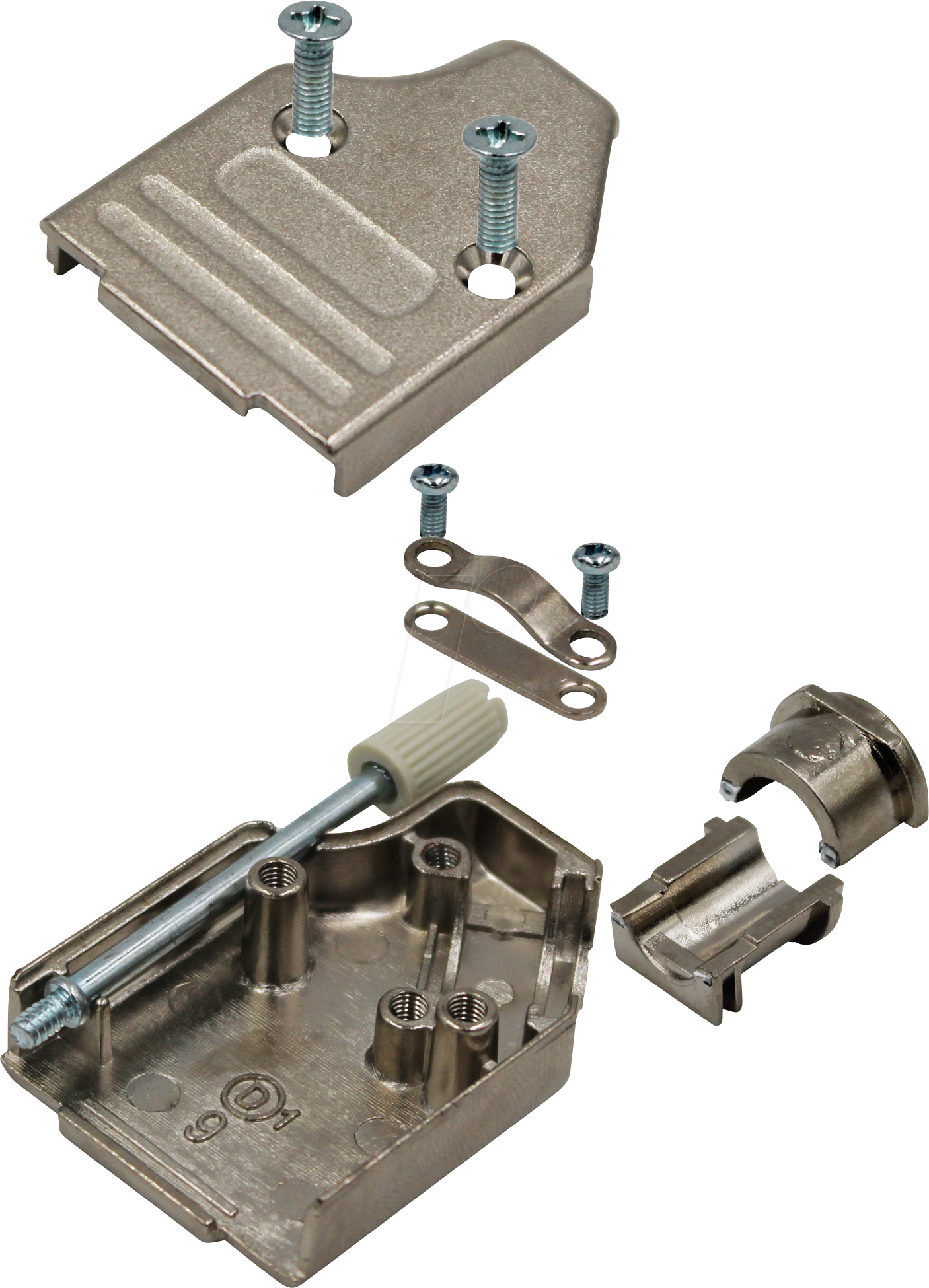 MHDM35-25-K - D-Sub Kappe, 25-polig, gewinkelt, silber