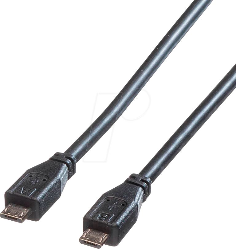 ROLINE 11028753 - USB 2.0 Kabel, Micro A St. auf Micro B St., 1,8 m