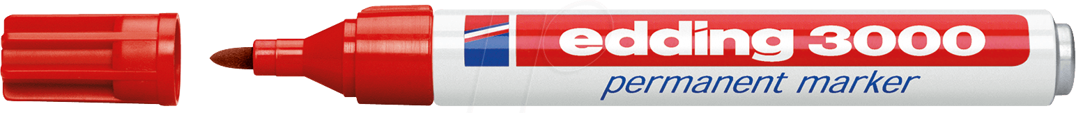 EDDING 3000RT - Permanent Marker, 1,50 - 3,00 mm, rot
