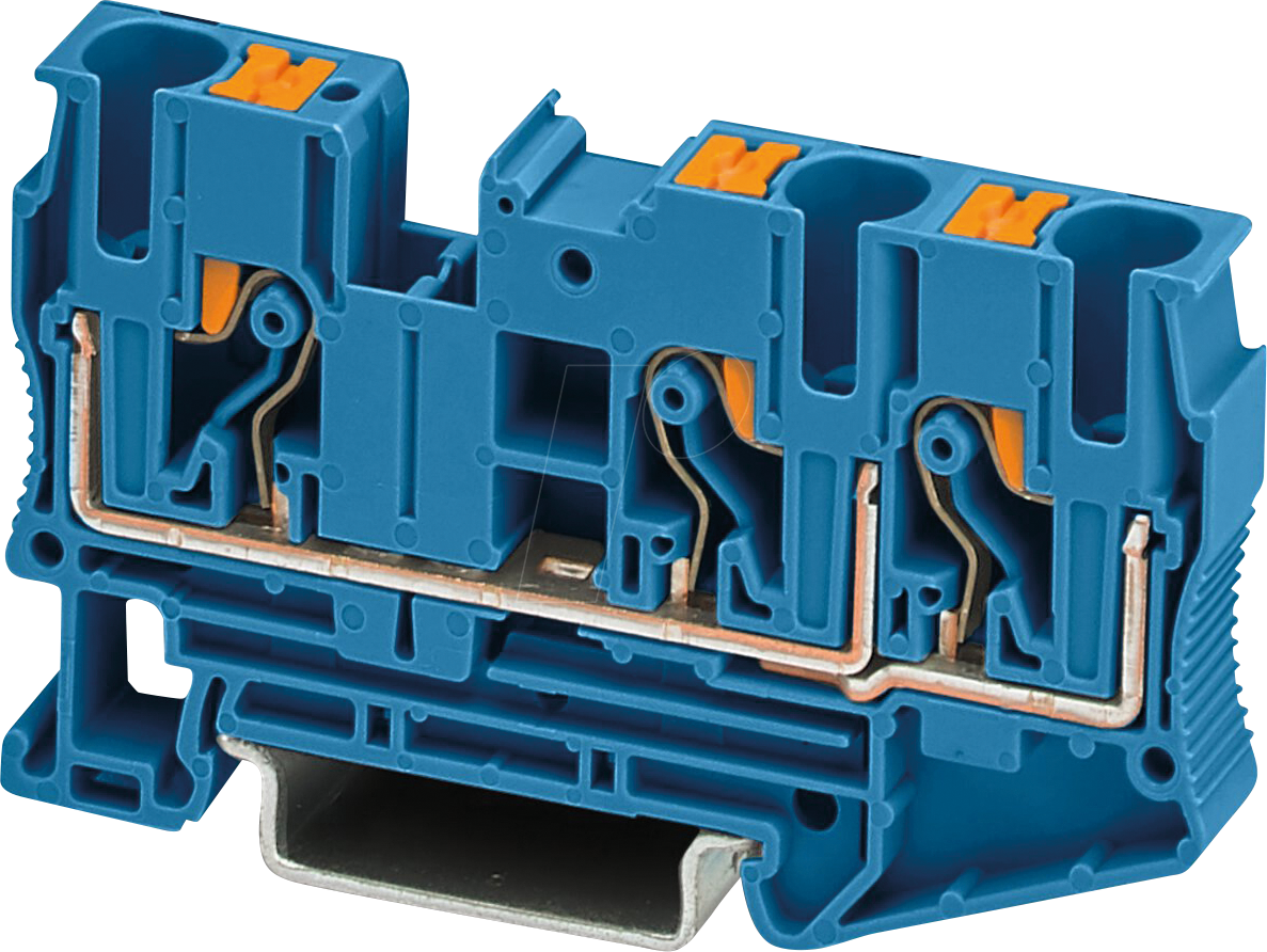 PT 6 TWIN BU - Durchgangsklemme, PT 6-Twin blau